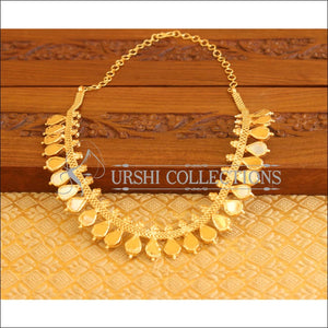 Kerala Style Gold Platted Palakka Necklace Set M1374 - Necklace Set