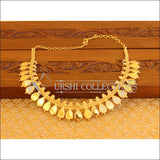 Kerala Style Gold Platted Palakka Necklace Set M1376 - Necklace Set