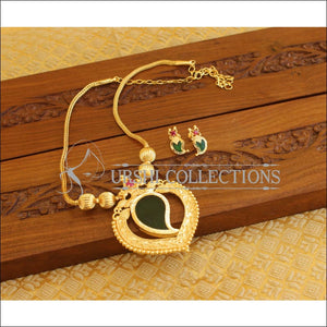 Kerala Style Gold Platted Palakka Necklace Set M1555 - Necklace Set