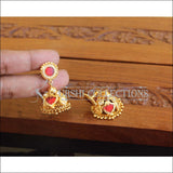 Kerala style palakka earrings M2146 - RED