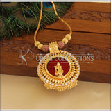 Kerala style palakka krishna gold plated pendant set M959 - Necklace Set