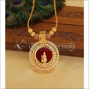 Kerala style palakka krishna gold plated pendant set M959 - Necklace Set