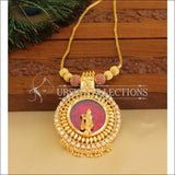 Kerala style palakka krishna gold plated pendant set M959 - Necklace Set