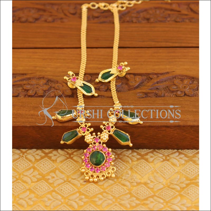 Kerala style palakka necklace M1242 - Necklace Set
