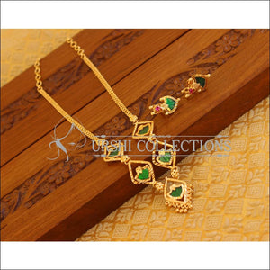 Kerala style palakka necklace with earrings M1228 - Necklace Set