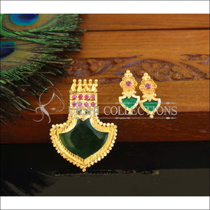 Kerala style palakka pendant M984 - Pendant Set