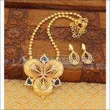 Kerala style palakka pendant set M312 - BLUE - Pendant Set