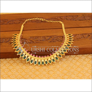 Kerala Style Palakka Special stone Necklace set M1285 - Necklace Set