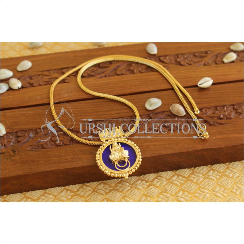 Kerala style palakka Temple pendant M1012 - Pendant Set