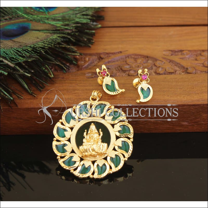 Kerala style palakka temple pendant M981 - Necklace Set
