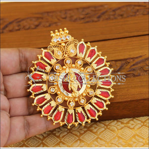 Kerala style Red krishna Nagapadam pendant M1085 - Pendant Set