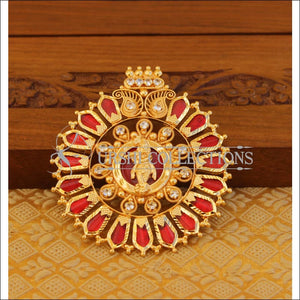 Kerala style Red krishna Nagapadam pendant M1085 - Pendant Set