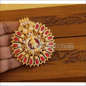 Kerala style Red krishna Nagapadam pendant M1086 - Pendant Set