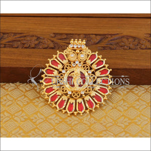 Kerala style Red krishna Nagapadam pendant M1086 - Pendant Set