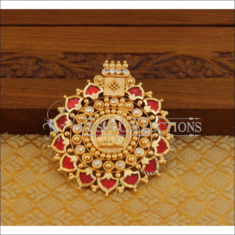 Kerala style Red temple pendant M1089 - Pendant Set