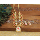 Kerala Traditional Gold Plated 18 Katta Palakka Mango Necklace Set M3037 - Necklace Set