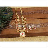 Kerala Traditional Gold Plated 18 Katta Palakka Mango Necklace Set M3037 - Necklace Set