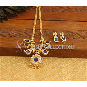 Kerala Traditional Gold Plated 6 Katta Palakka Mango Necklace Set M3033 - Necklace Set