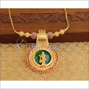 Kerala Traditional Gold plated Krishna Temple Necklace M1082 - Necklace Set