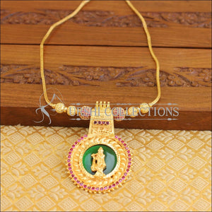 Kerala Traditional Gold plated Krishna Temple Necklace M1082 - Necklace Set