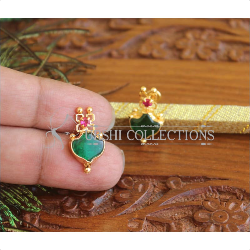 Kerala Traditional Gold Plated Palakka Earrings M1677 - Earrings