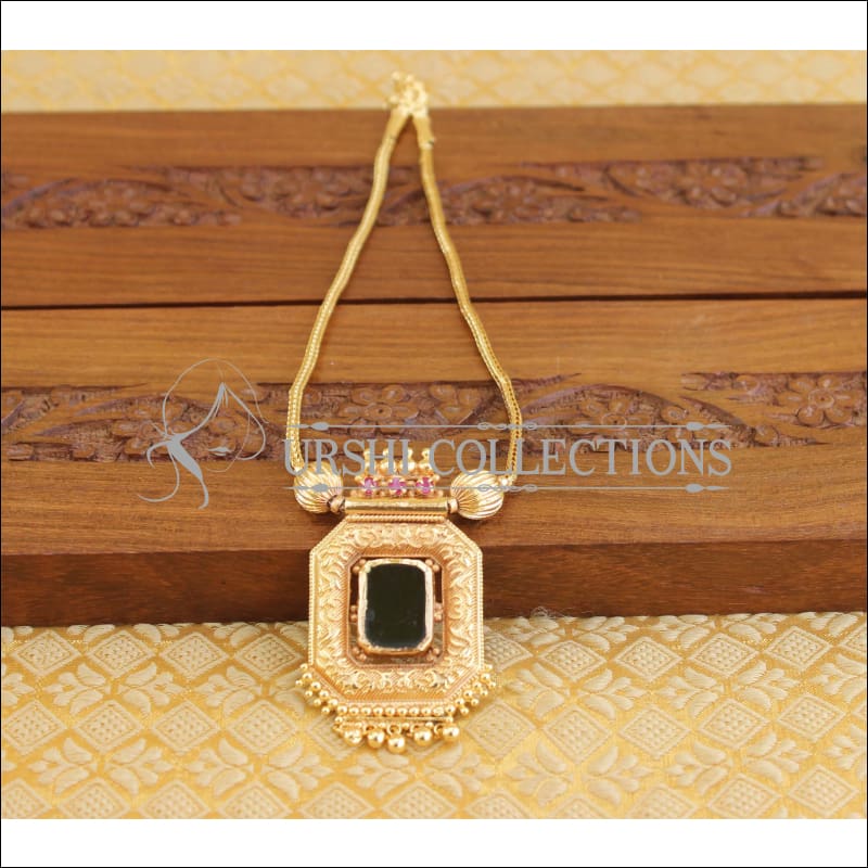 Kerala Traditional gold plated palakka necklace M1079 - Necklace Set