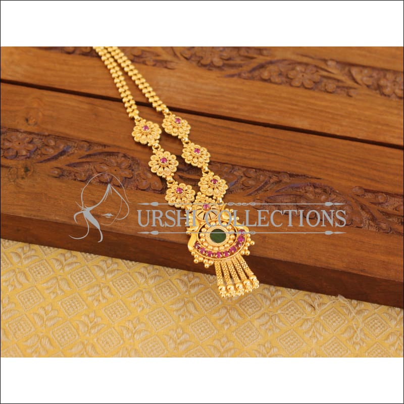 Kerala Traditional Gold Plated Palakka Necklace Set M2775 - Necklace Set