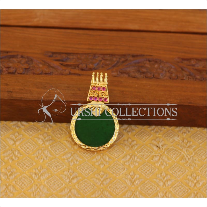 Kerala Traditional Gold Plated Palakka Pendant M2789 - Pendant Set