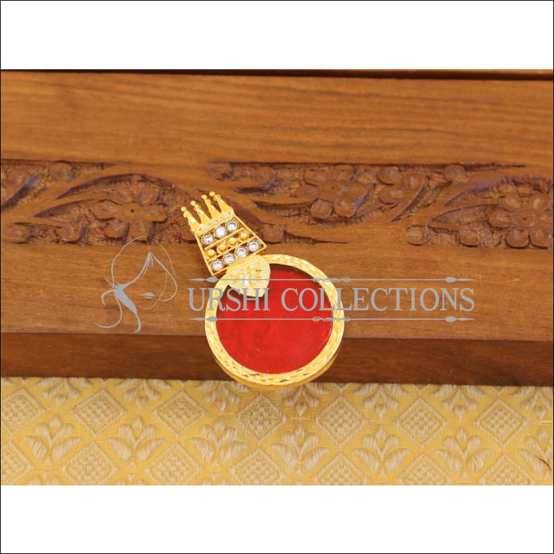 Kerala Traditional Gold Plated Palakka Pendant M2791 - Pendant Set
