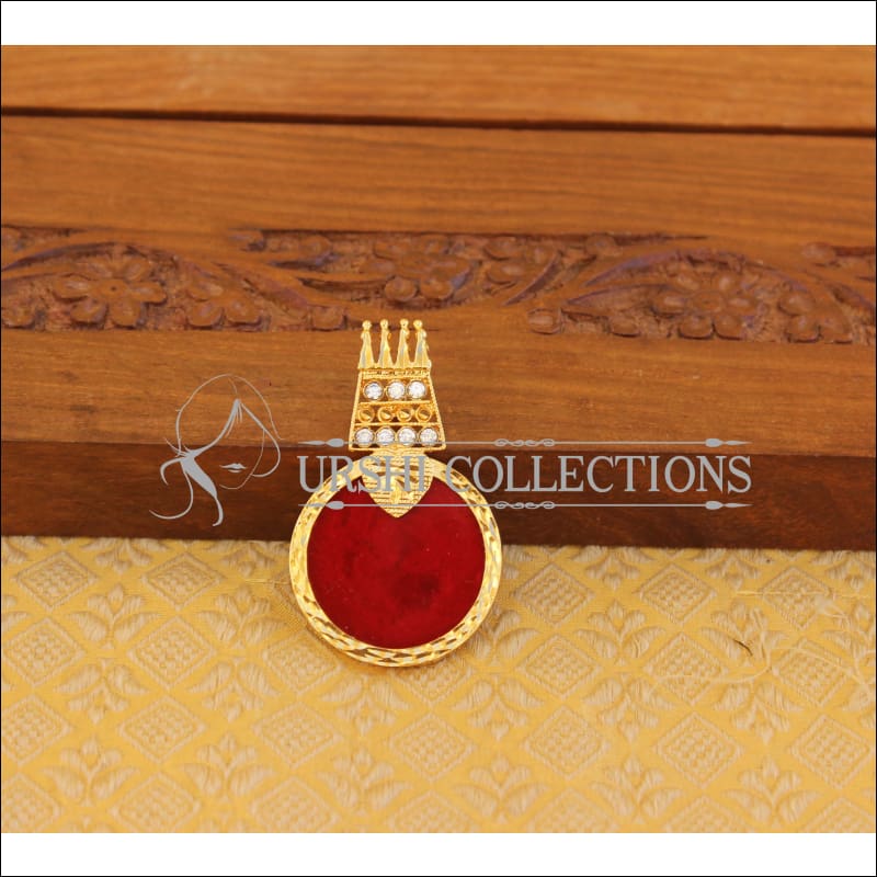 Kerala Traditional Gold Plated Palakka Pendant M2791 - Pendant Set