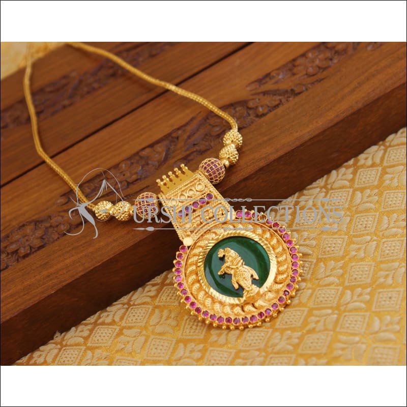 Kerala Traditional Gold plated Temple Necklace M1084 - Necklace Set