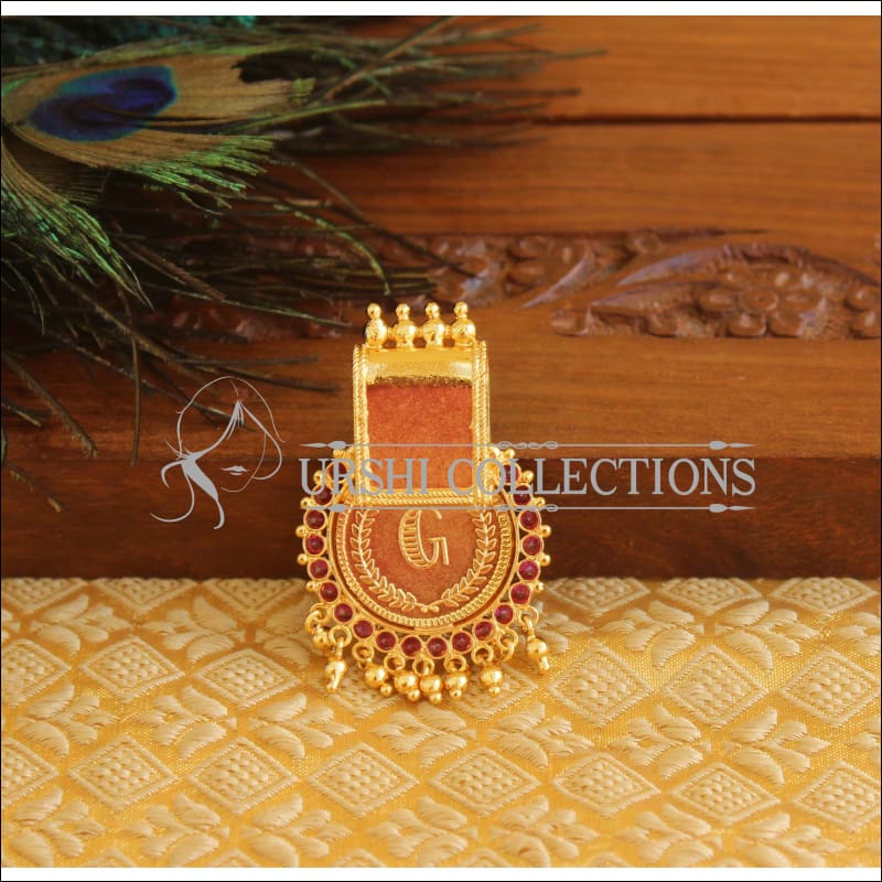 Kerala Traditional Gold Plated Temple pendant M1676 - Pendant Set
