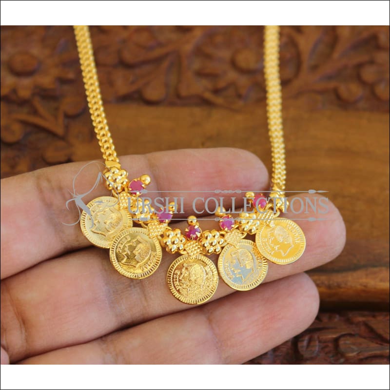 Kerala traditional head coin necklace M840 - Necklace Set