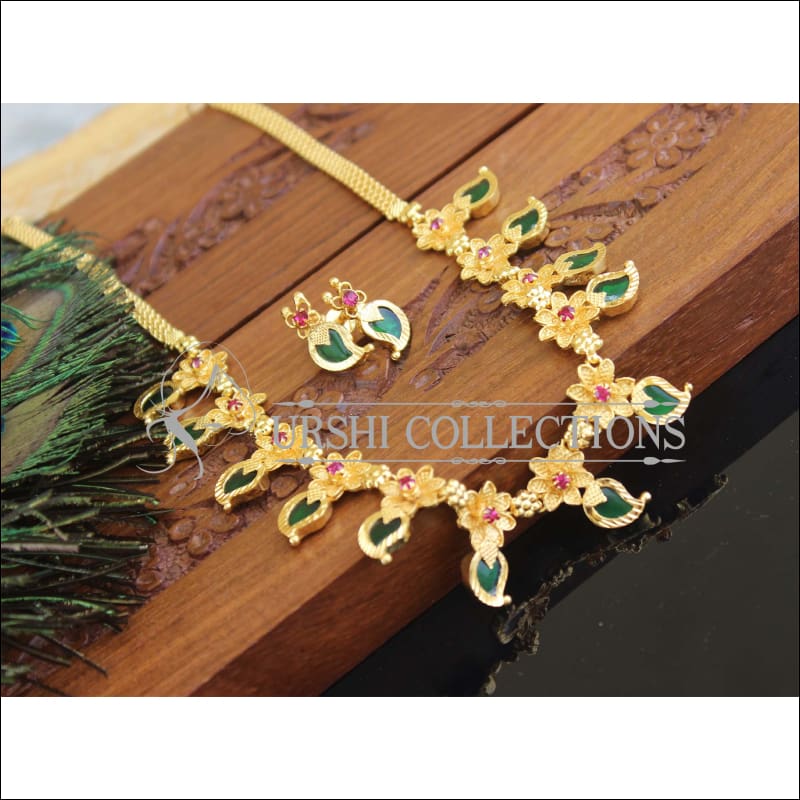 Kerala Traditional palakka necklace M1023 - Necklace Set