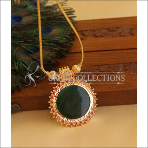 Kerala Traditional palakka round pendant necklace M937 - Necklace Set