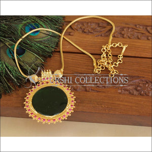 Kerala Traditional palakka round pendant necklace M937 - Necklace Set