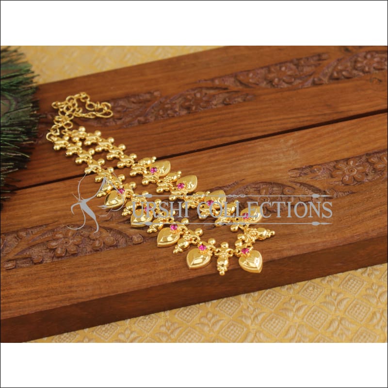 Kerala Traditional Style Gold Plated Necklace M2814 - Necklace Set