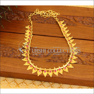 Kerala traditional Thalikoottam Necklace with stones M1018 - Necklace Set