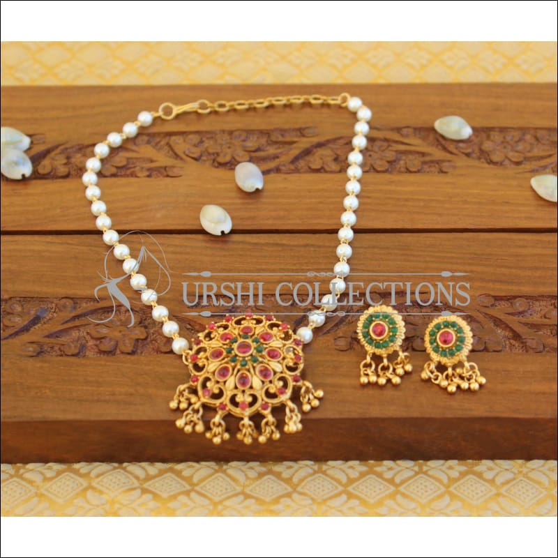 Lovely Kempu Pendant set M651 - Pendant Set