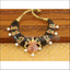 Matte Finish Black Thread Kempu Peacock Necklace set M1318