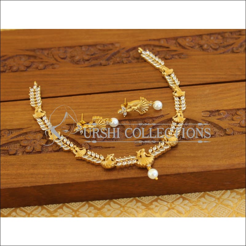 Matte Finish Designer Necklace Set M1446 - Necklace Set