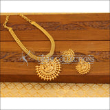 Matte Finish Lakshmi Necklace Set M1314 - Necklace Set