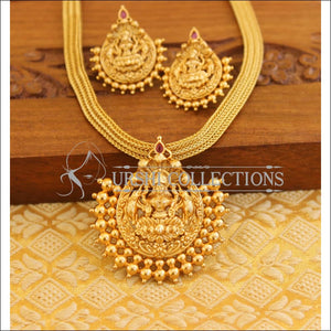 Matte Finish Lakshmi Necklace Set M1314 - Necklace Set