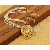 Matte Finish Lakshmi Pearl Necklace Set M1341 - Necklace Set