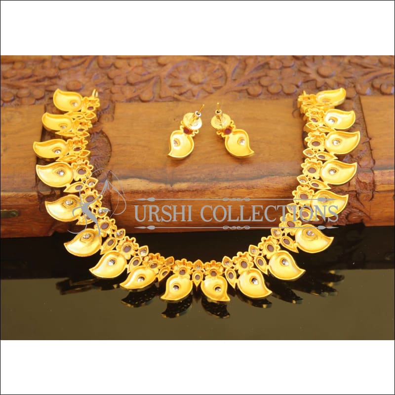 Matte Finish Mango Necklace Set M1534 - Necklace Set