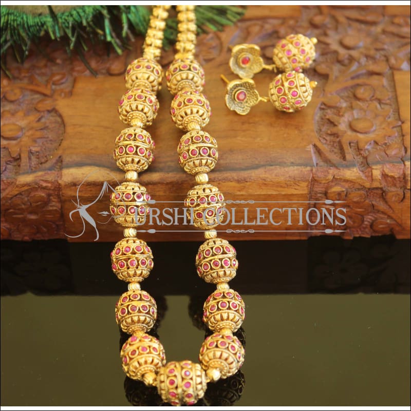 Matte finish necklace M724 - Necklace Set