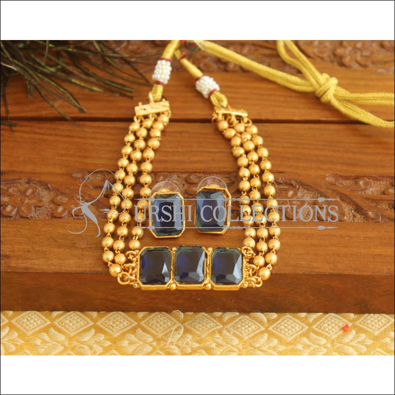 Matte Finish Necklace Set M1836 - Necklace Set