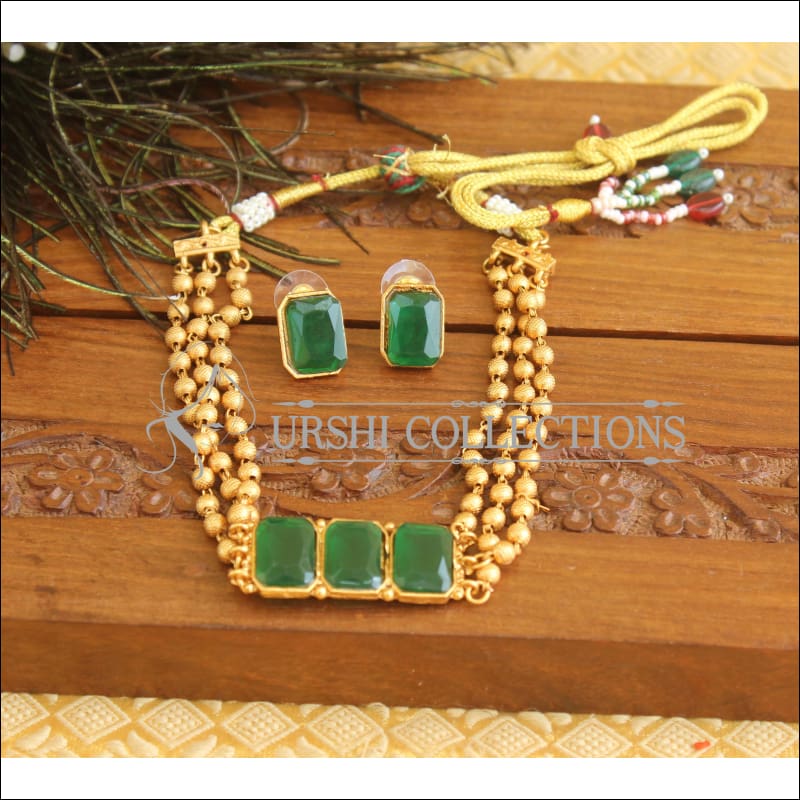 Matte Finish Necklace Set M1840 - Necklace Set