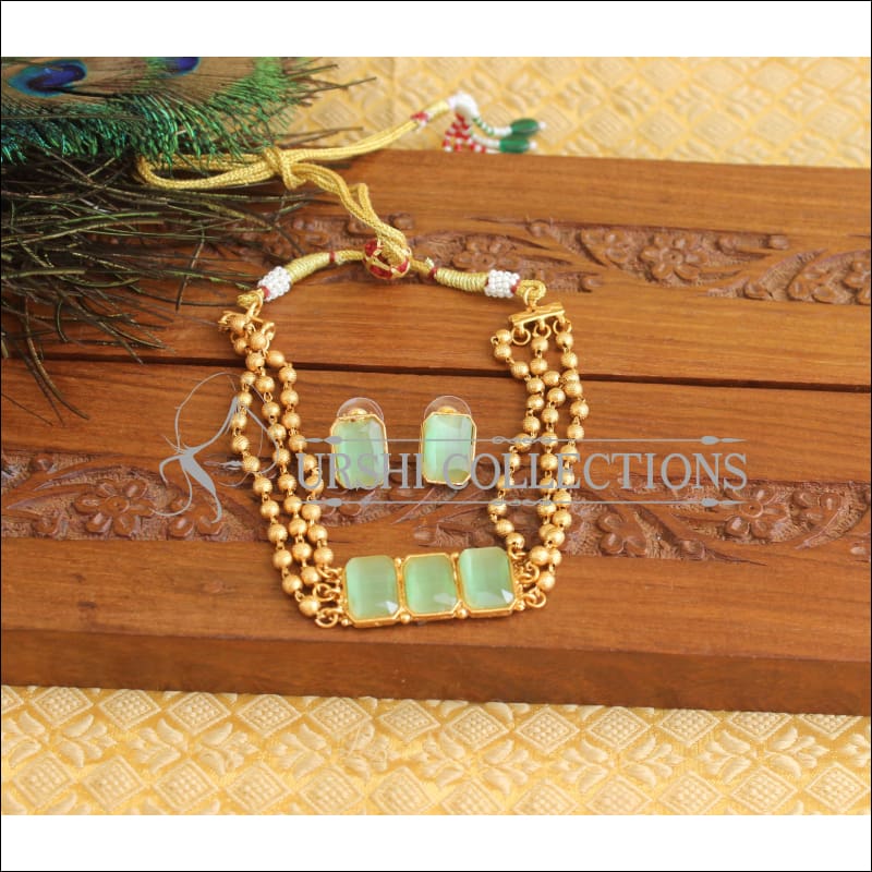 Matte Finish Necklace Set M1843 - Necklace Set