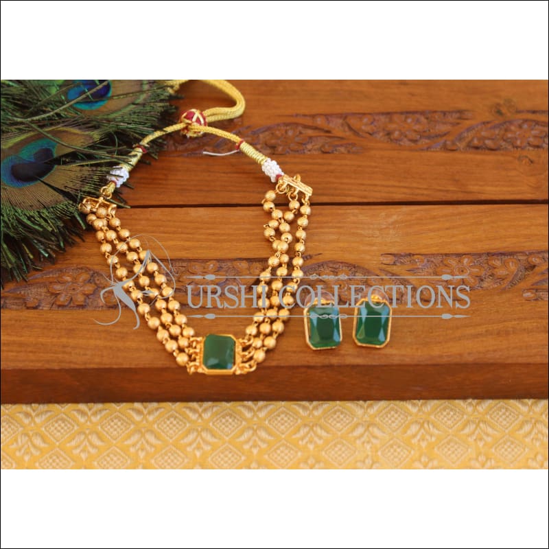 Matte Finish Necklace Set M2442 - Necklace Set